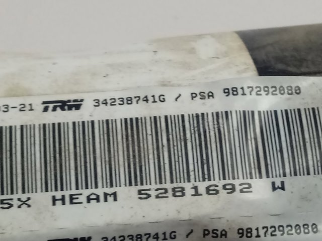 Comprar 9817292080 Peugeot/Citroen Airbag de cortina lateral derecha