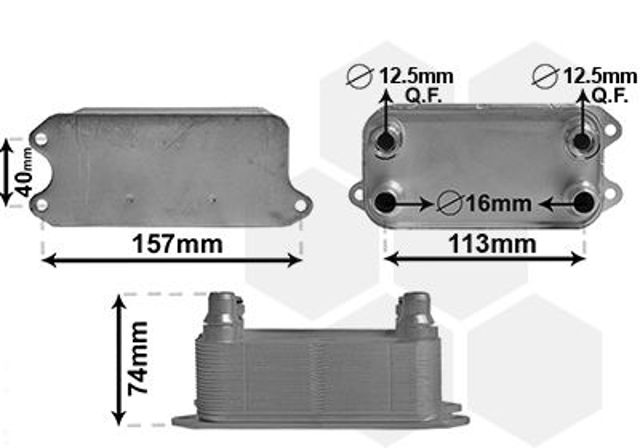 30013702 VAN Wezel radiador enfriador de la transmision/caja de cambios