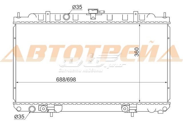 NS000212 SAT radiador refrigeración del motor