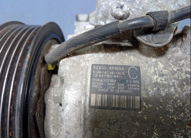 926004PB0A Nissan/Infiniti Compresor climatizador