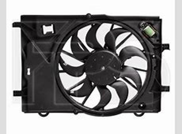Difusor de radiador, ventilador de refrigeración, condensador del aire acondicionado, completo con motor y rodete Opel Mokka 