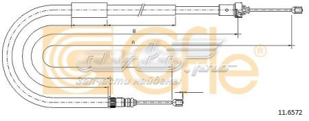 11.6572 Cofle cable de freno de mano trasero izquierdo