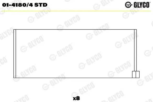 0141804STD Glyco Juego de cojinetes de biela, estándar (STD)