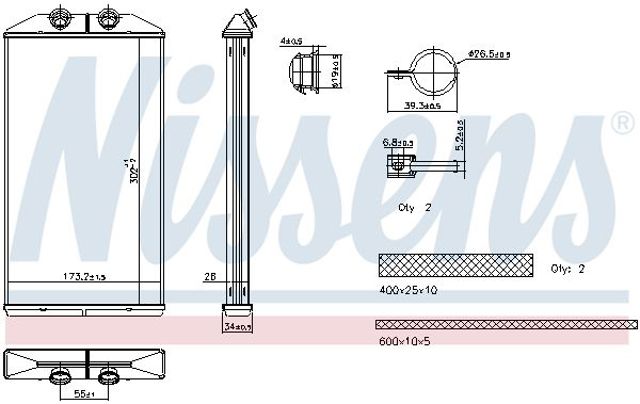 707314 Nissens radiador de calefacción