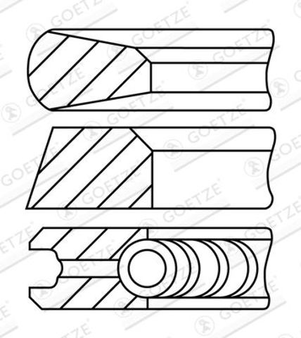 Juego de anillos de pistón, motor, STD Ford Transit (E)