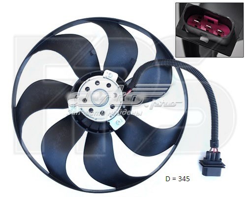 FP 74 W84 FPS ventilador (rodete +motor refrigeración del motor con electromotor completo)