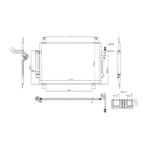 Condensador aire acondicionado 606NS2074 TYC