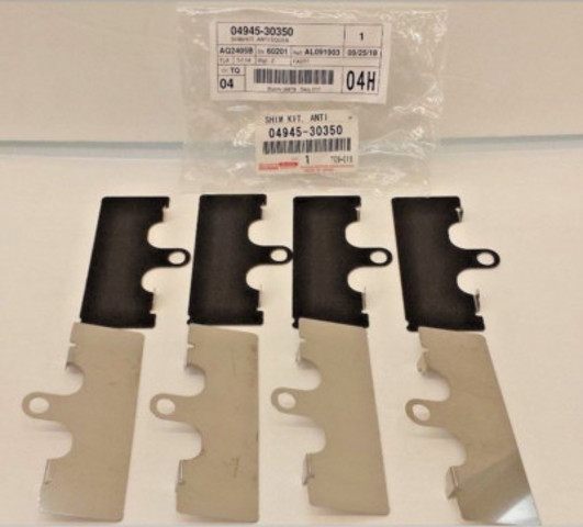 0494530350 Toyota Chapa antirruido de fijación de la pastilla de freno delantera