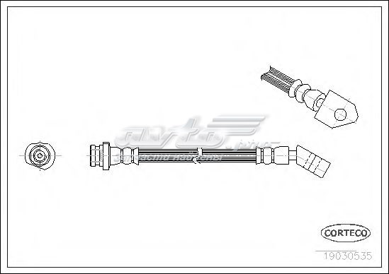 Tubo flexible de frenos CORTECO 19030535