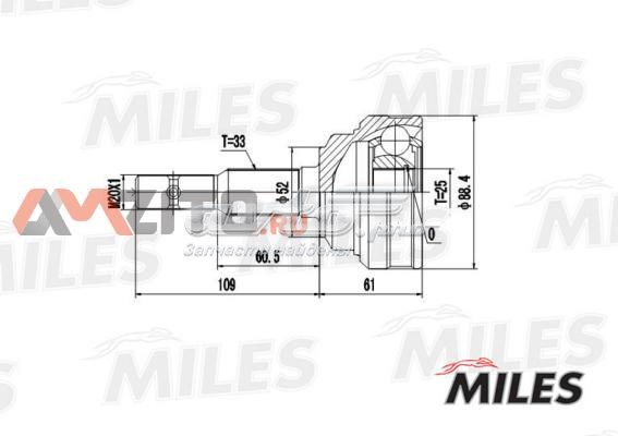 GA20350 Miles junta homocinética exterior delantera