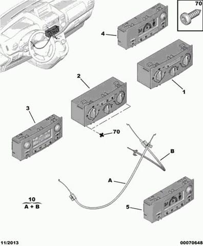 Unidad de control, calefacción/ventilacion para Citroen Berlingo (B9)