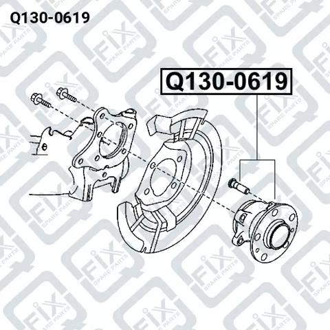 Comprar Q1300619 Q-fix Cubo de rueda, Eje trasero