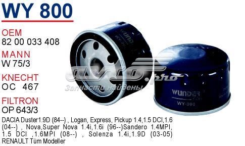 Comprar WY800 Wunder Filtros de aceite