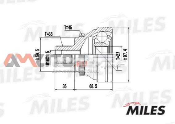 GA20008 Miles junta homocinética exterior delantera