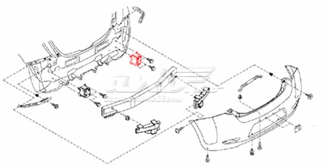 Soporte Amplificador Para Parachoques Trasero NISSAN 852103NF0A