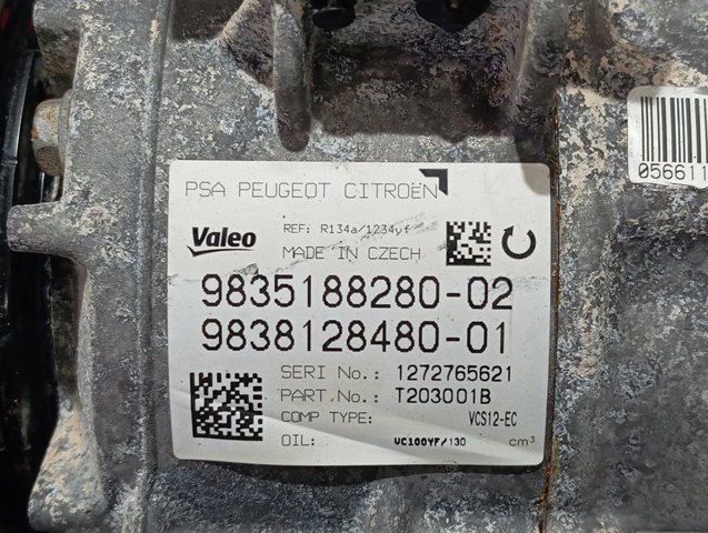 Compresor ac Peugeot/Citroen 9838128480 precio, desde 182,95 EUR