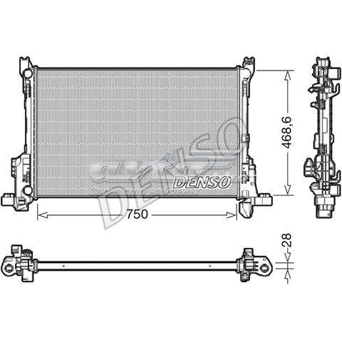 Radiador refrigeración del motor DENSO DRM09175