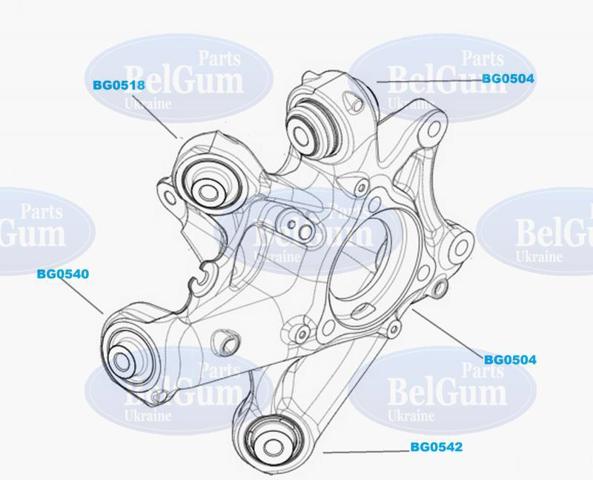 Buje de mangueta trasera BG0504 Belgum