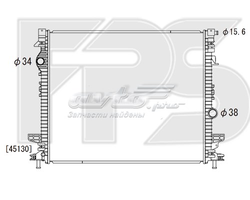 FP 28 A615-KY Koyorad radiador refrigeración del motor