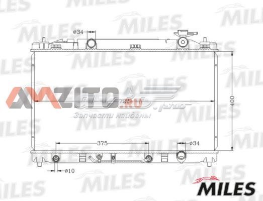 ACRB355 Miles radiador refrigeración del motor