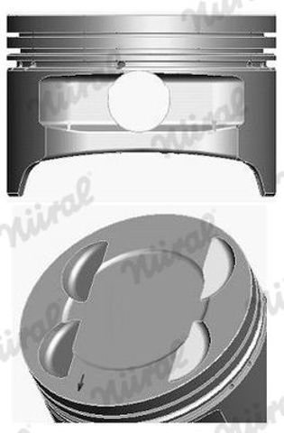 8714130720 Nural Pistón completo para 1 cilindro, segunda reparación (+0,50 mm)