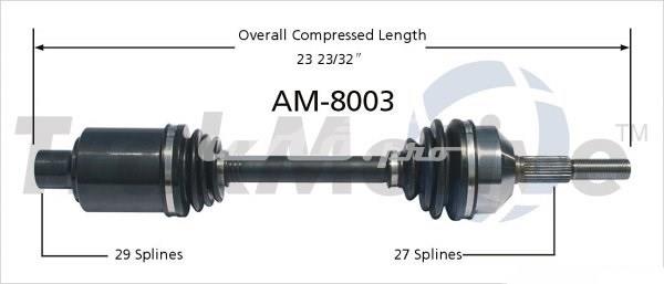 AM8003 Trakmotive/Surtrack árbol de transmisión delantero derecho