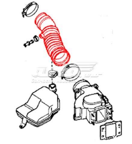Tubo flexible de aspiración, salida del filtro de aire para Mazda 626 (GF)