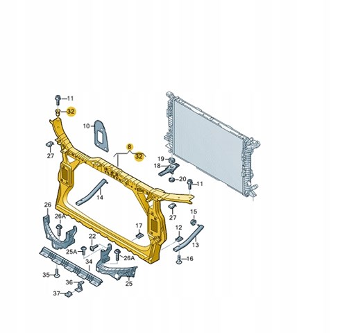 136504 Polcar soporte de radiador completo