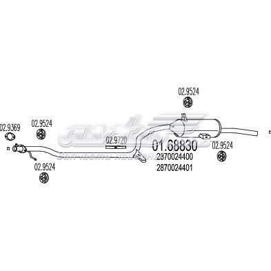 2870024502D Hyundai/Kia silenciador posterior