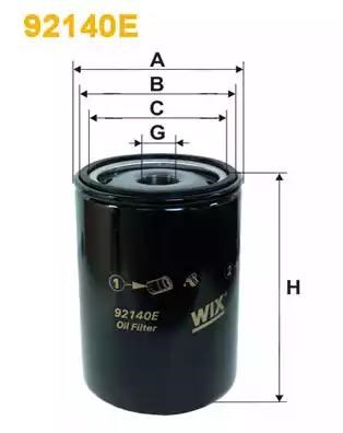 92140E WIX filtro de aceite