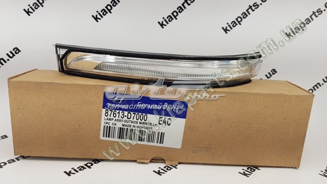 87613D7000 Hyundai/Kia luz intermitente de retrovisor exterior izquierdo