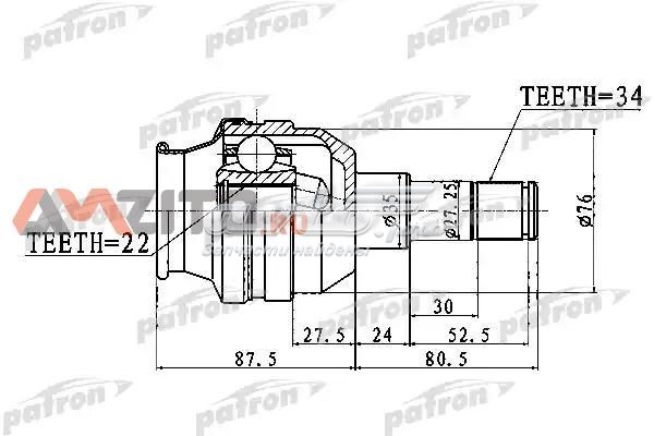 PCV1749 Patron junta homocinética interior trasera