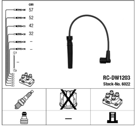 Cables de encendido NGK RCDW1203
