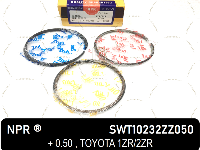 Juego de aros de pistón para motor, sobremedida (+0,50 mm) 36036050 TPR