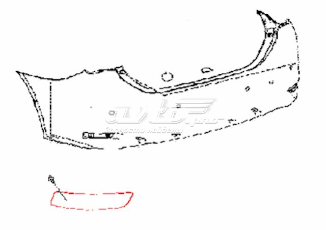 8192002180 Toyota reflector, parachoques trasero, izquierdo