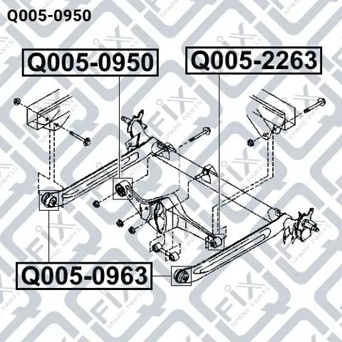 Buje del brazo transversal trasero Q0050950 Q-fix
