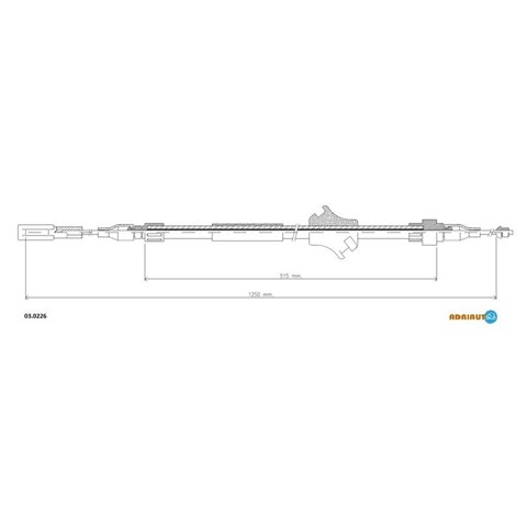 30226 Adriauto cable de freno de mano trasero izquierdo