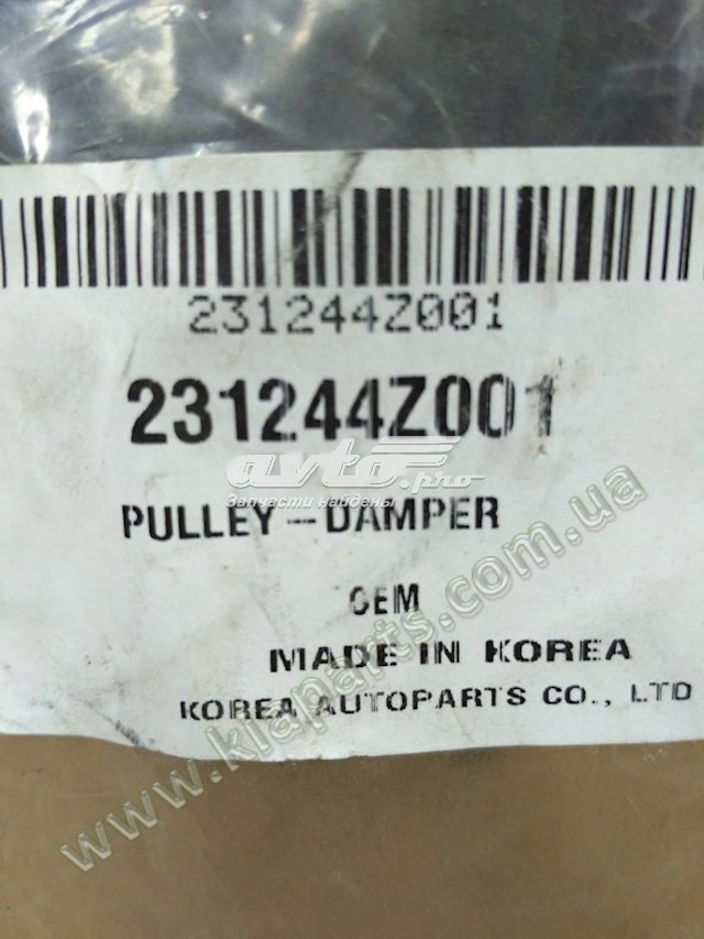 Polea dámper Hyundai/Kia 231244Z001