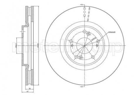 Freno de disco delantero CIFAM 8001325C