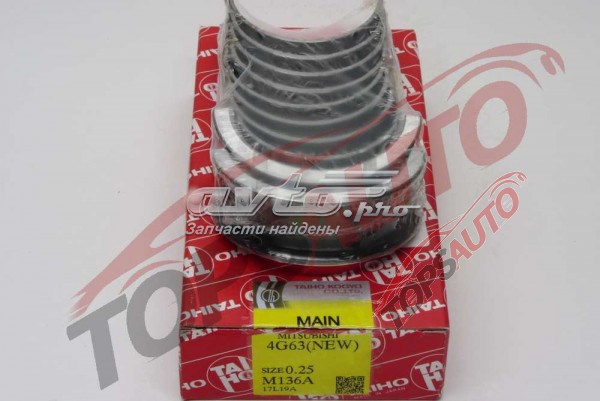 M136A025 Taiho Juego de cojinetes de cigüeñal, cota de reparación (+0,25 mm)