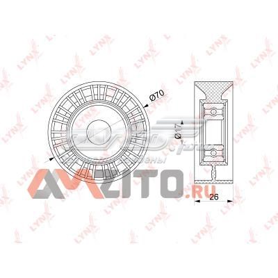 PB5253 Lynxauto rodillo, correa trapecial poli v