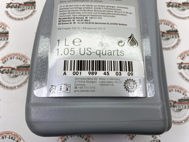 Aceite caja de cambios 001989450309 Mercedes