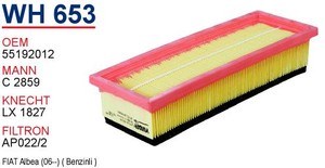 El filtro de aire Wunder WH653 precio, desde 6,52 EUR