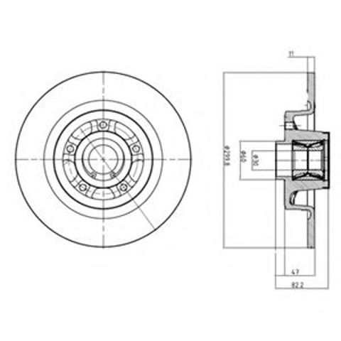 BG9023RS Delphi disco de freno trasero