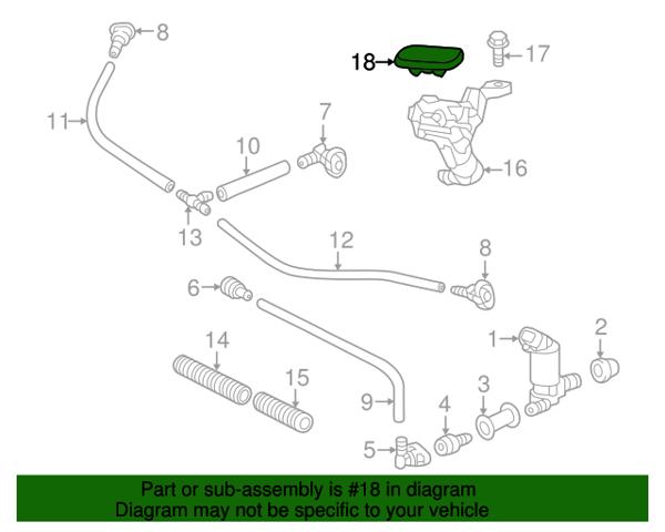 Cubierta de la boquilla del lavafaros Toyota Land Cruiser (J200)