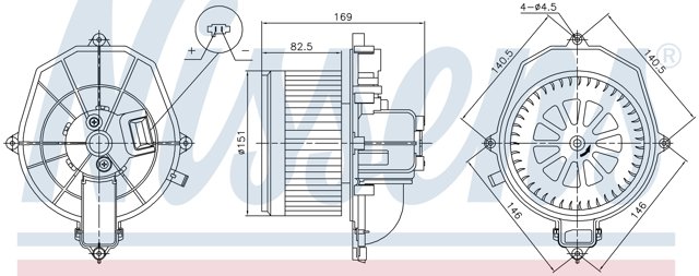 87571 Nissens motor eléctrico, ventilador habitáculo