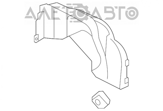 Guardabarros interior, aleta trasera, derecho trasero para Hyundai Sonata (YF)