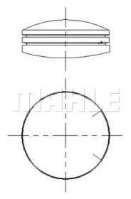 Juego de aros de pistón para 1 cilindro, STD Mahle Original 028RS101010V0