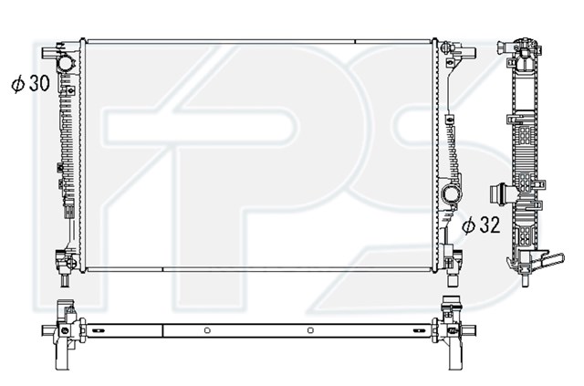 FP 38 A849-KY Koyorad radiador refrigeración del motor