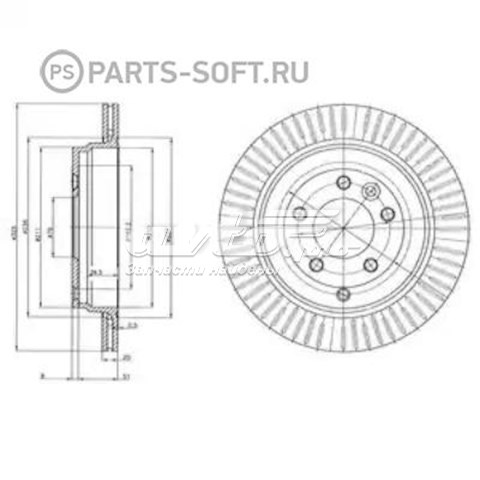 BG4020C Delphi disco de freno trasero